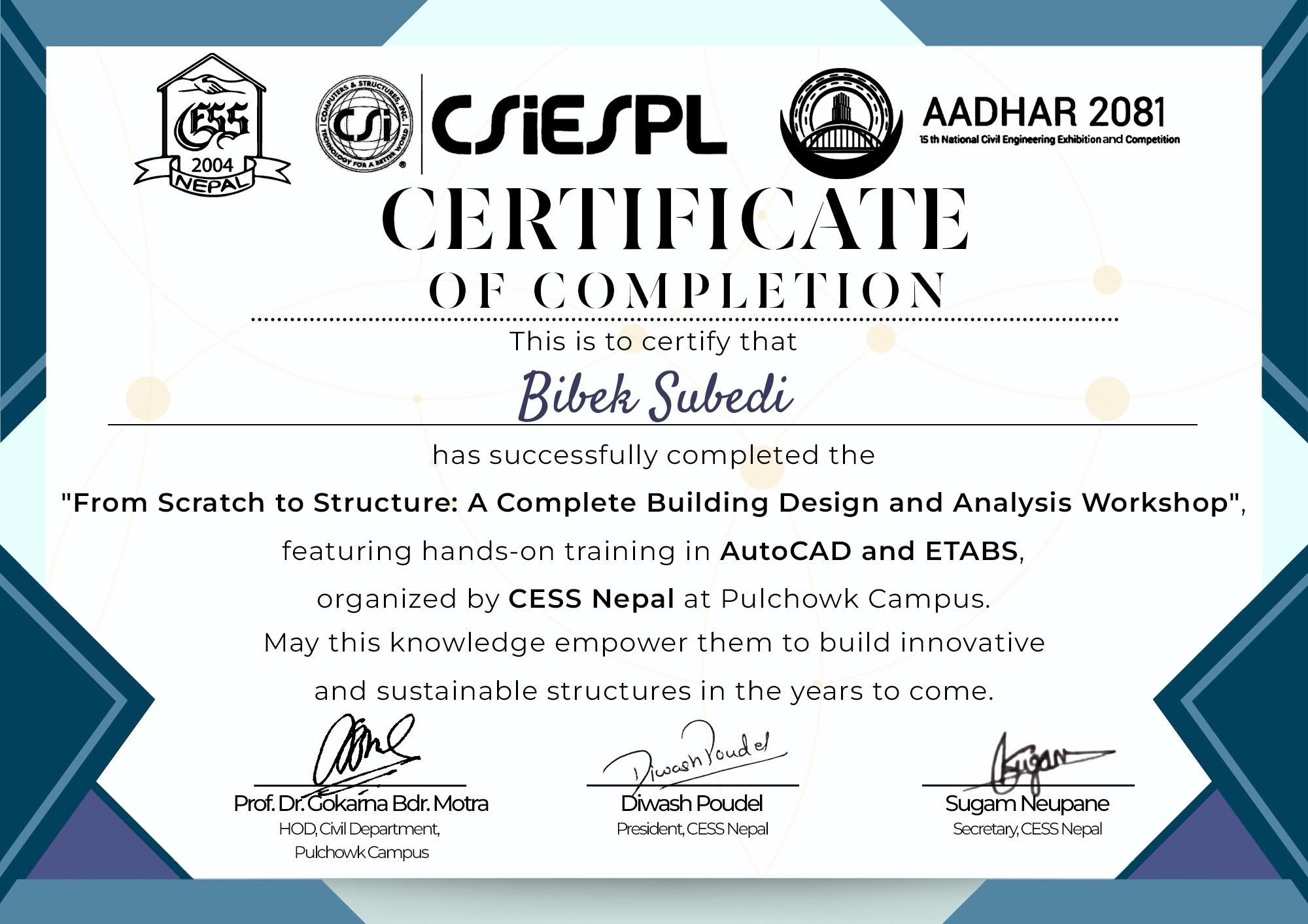 AutoCAD & ETABS Workshop